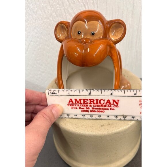 Boston Warehouse Ceramic Monkey Orangutan Scrubby Pad Holder BIG MOUTH - Picture 7 of 7
